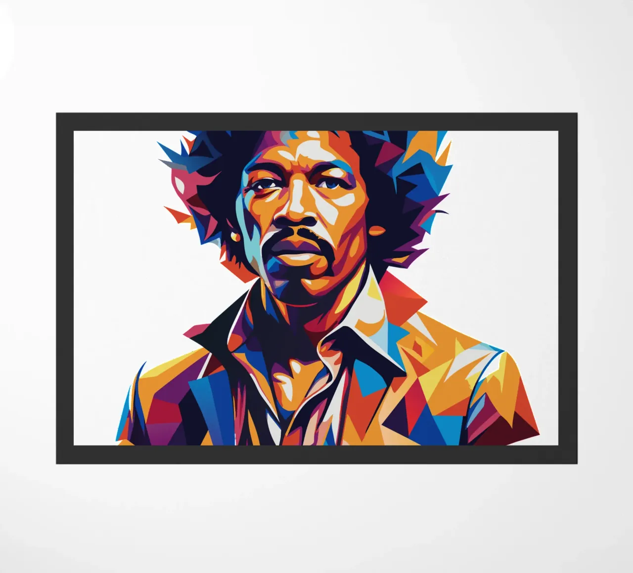 Ritratto di Jimmy Hendrix in WPAP Pop Art zerbino da vectorartnesia