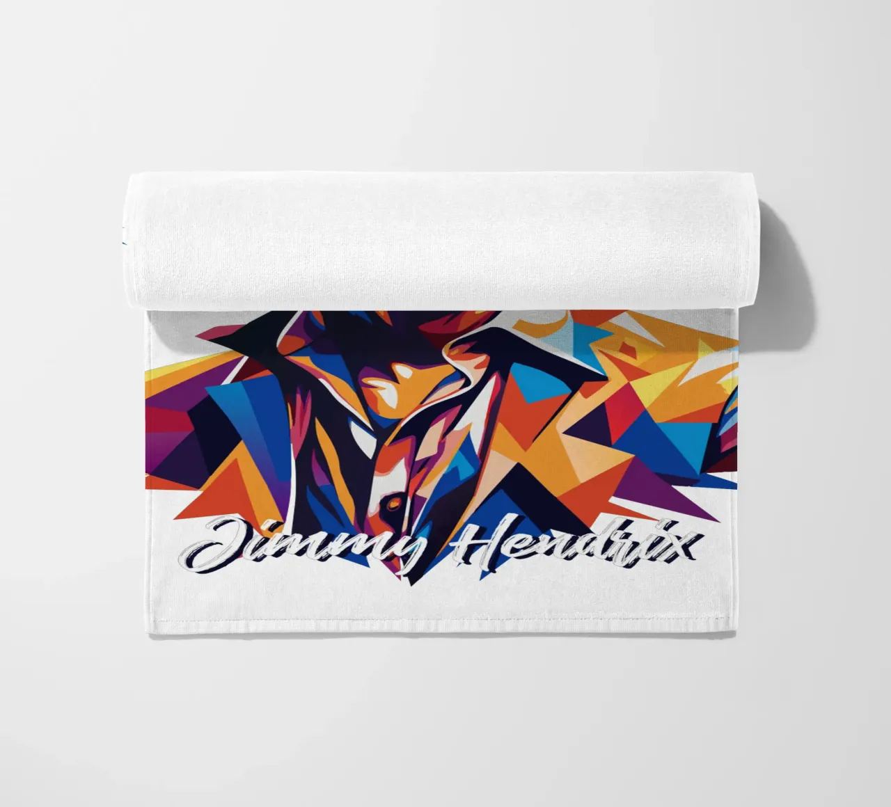 Ritratto di Jimmy Hendrix in WPAP Pop Art telo mare da vectorartnesia