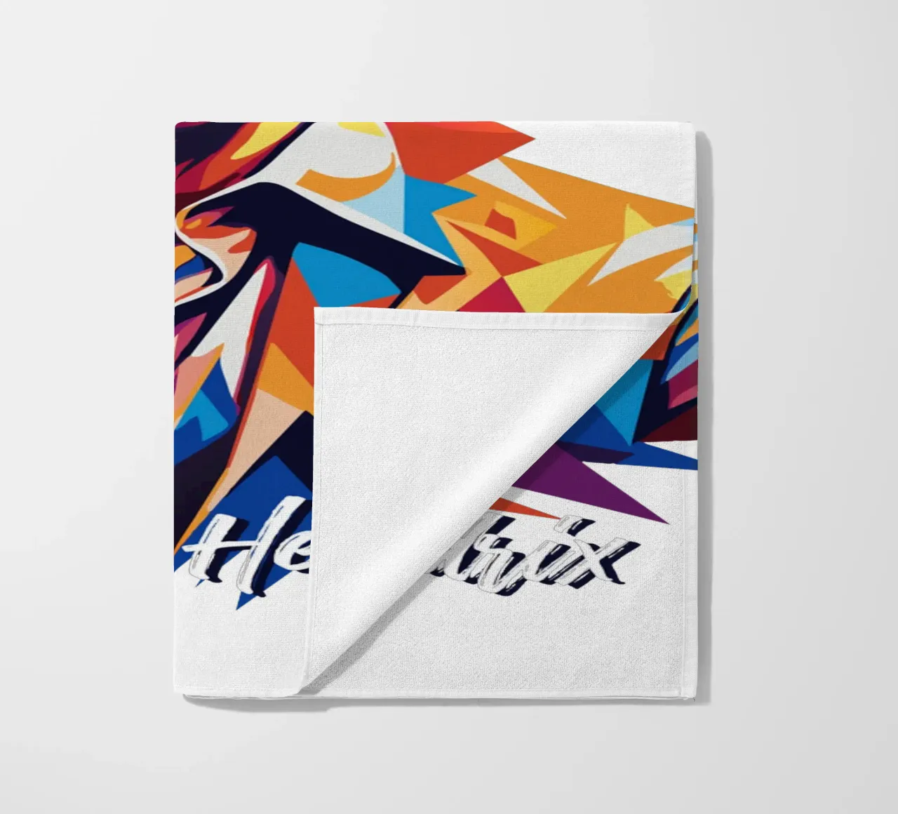 Ritratto di Jimmy Hendrix in WPAP Pop Art telo mare da vectorartnesia