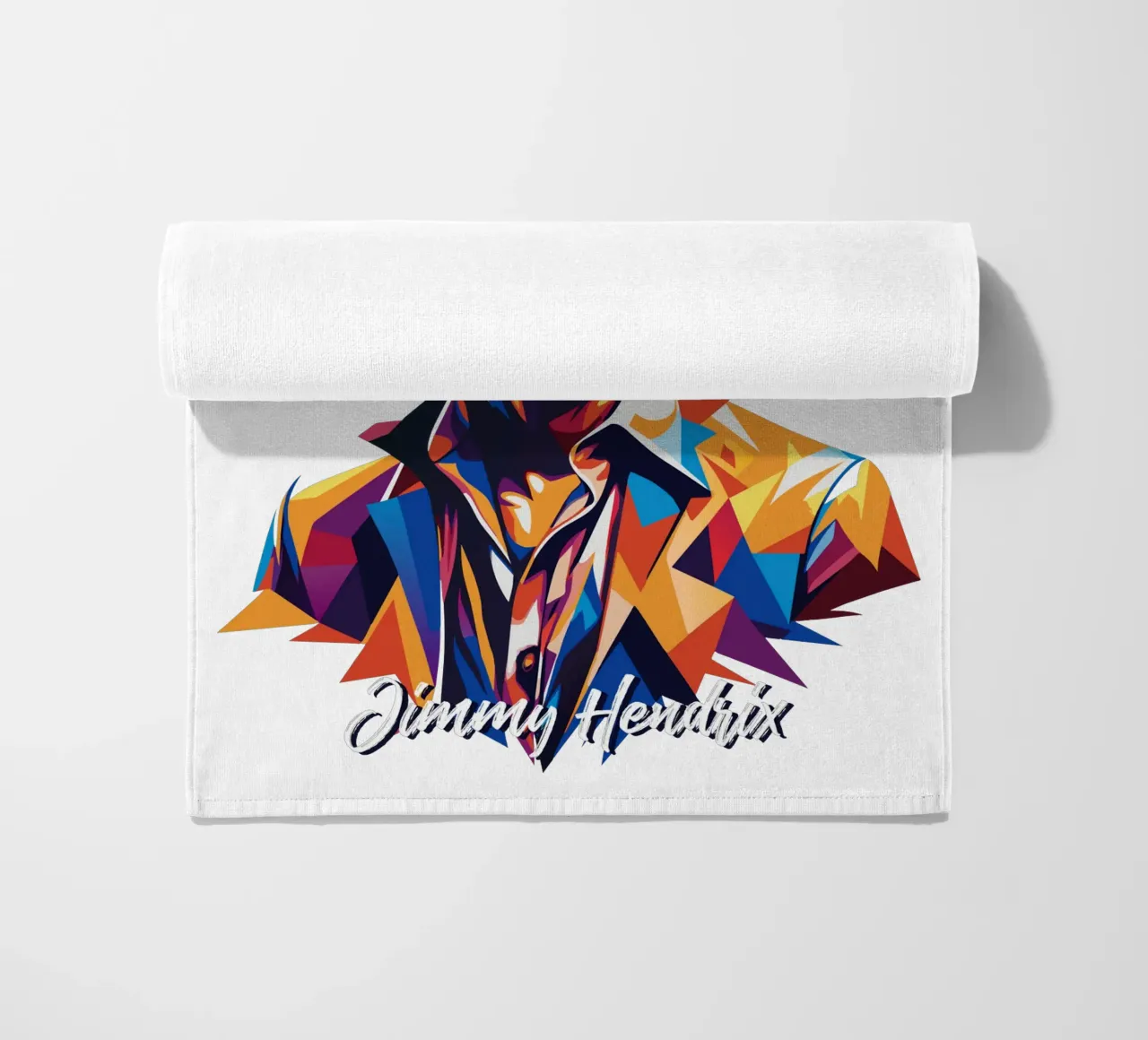 Ritratto di Jimmy Hendrix in WPAP Pop Art telo mare da vectorartnesia