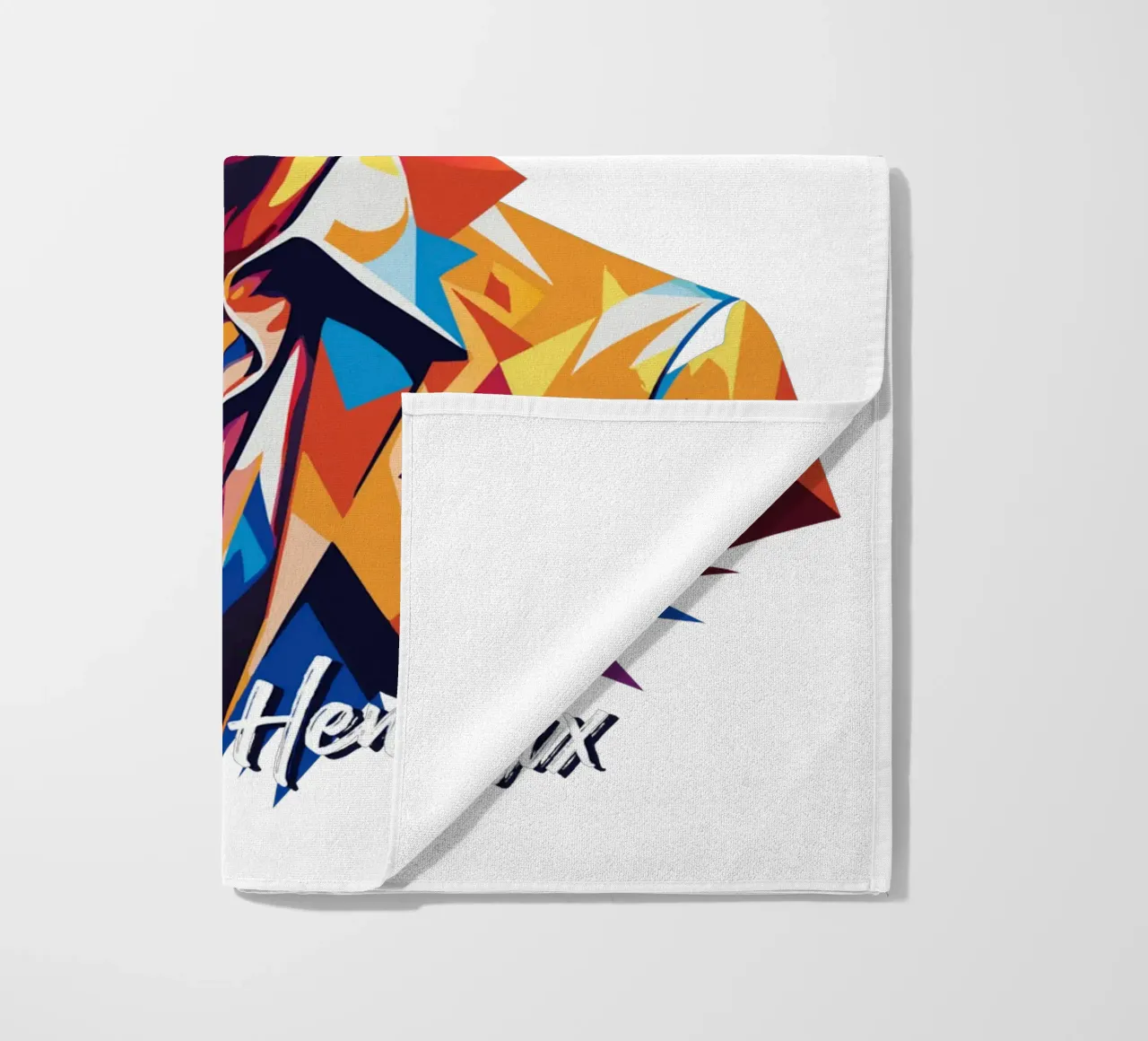 Ritratto di Jimmy Hendrix in WPAP Pop Art telo mare da vectorartnesia