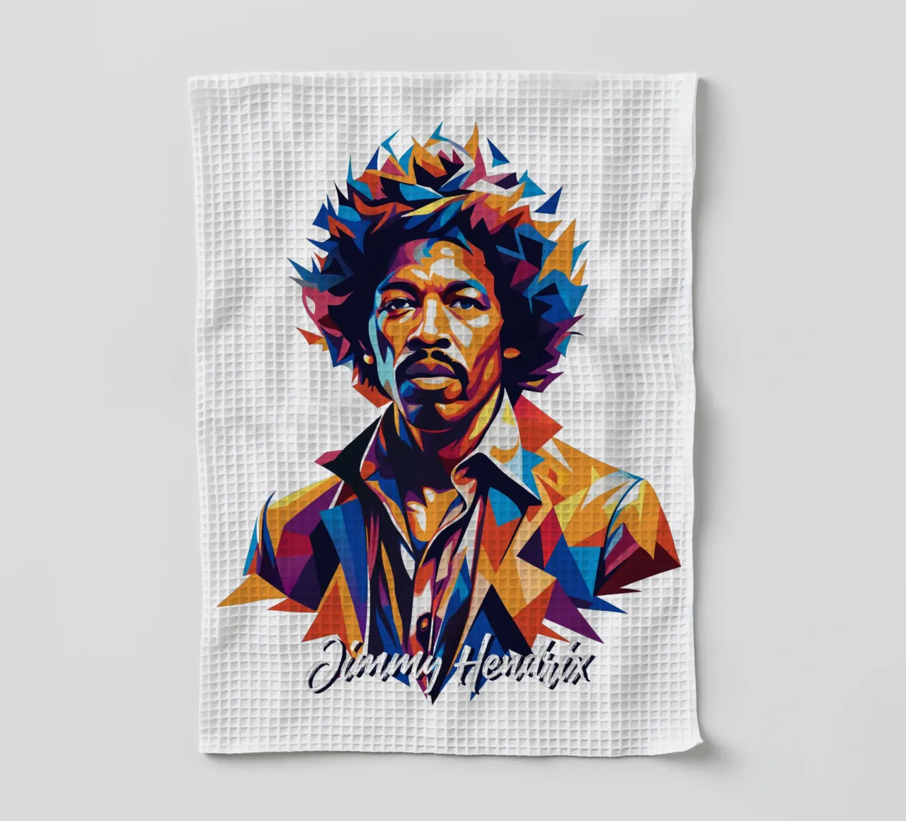 Portrait de Jimmy Hendrix en WPAP Pop Art torchon de vectorartnesia