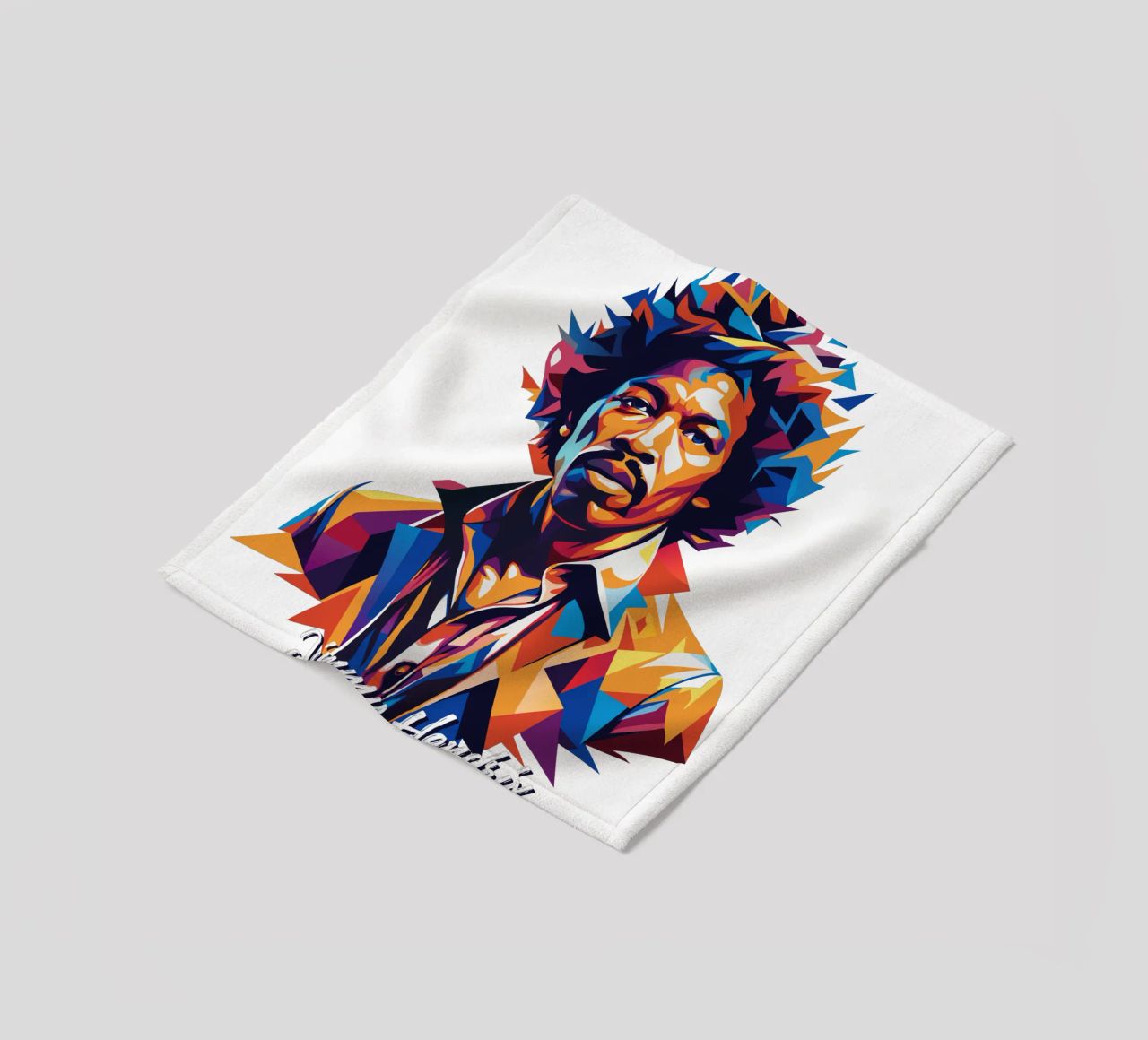 Ritratto di Jimmy Hendrix in WPAP Pop Art coperta in pile da vectorartnesia