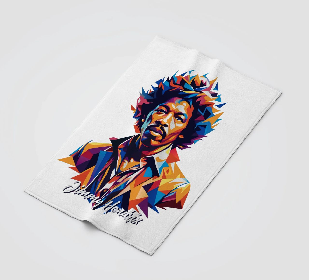 Ritratto di Jimmy Hendrix in WPAP Pop Art coperta in pile da vectorartnesia