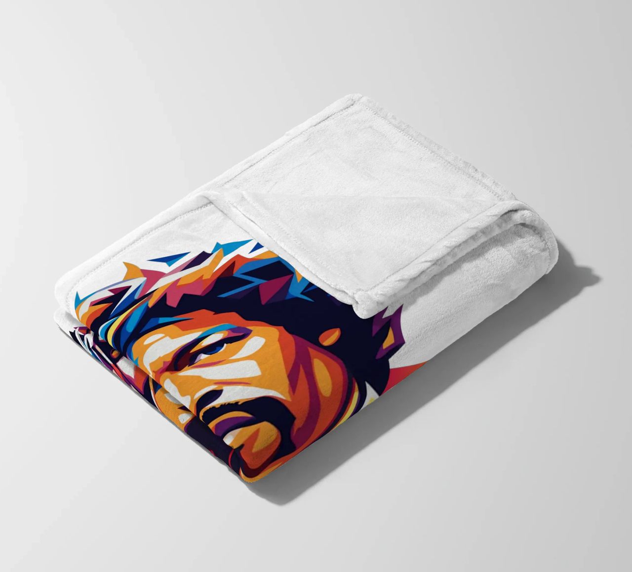 Ritratto di Jimmy Hendrix in WPAP Pop Art coperta in pile da vectorartnesia