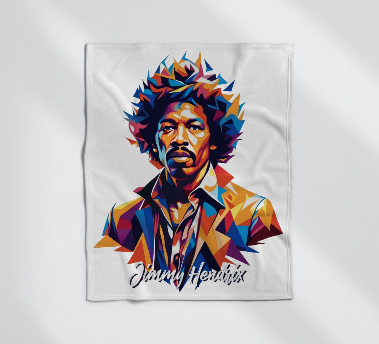 Ritratto di Jimmy Hendrix in WPAP Pop Art coperta in pile da vectorartnesia