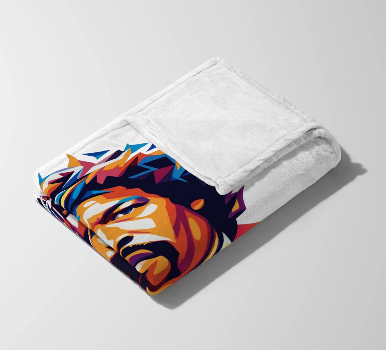Ritratto di Jimmy Hendrix in WPAP Pop Art coperta in pile da vectorartnesia