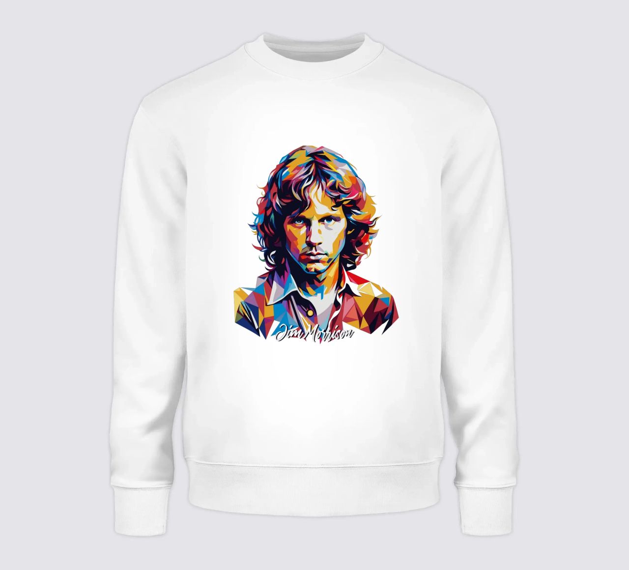 Ritratto di Jim Morrison in WPAP Pop Art felpa da vectorartnesia