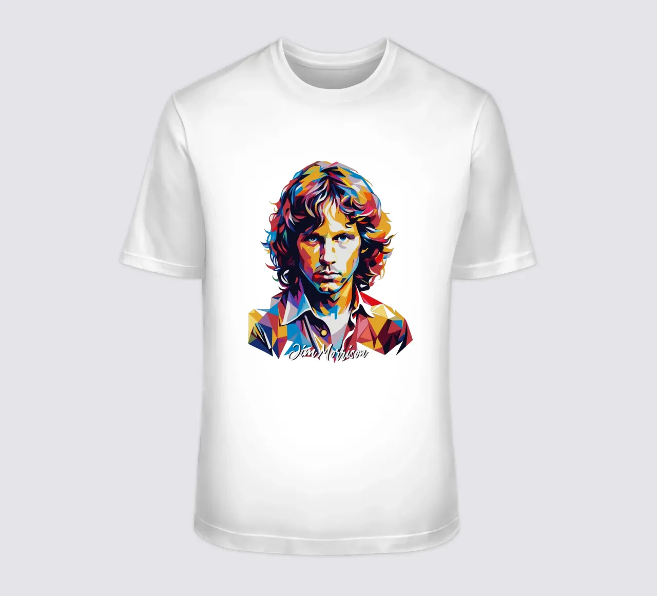 Ritratto di Jim Morrison in WPAP Pop Art t-shirt da vectorartnesia
