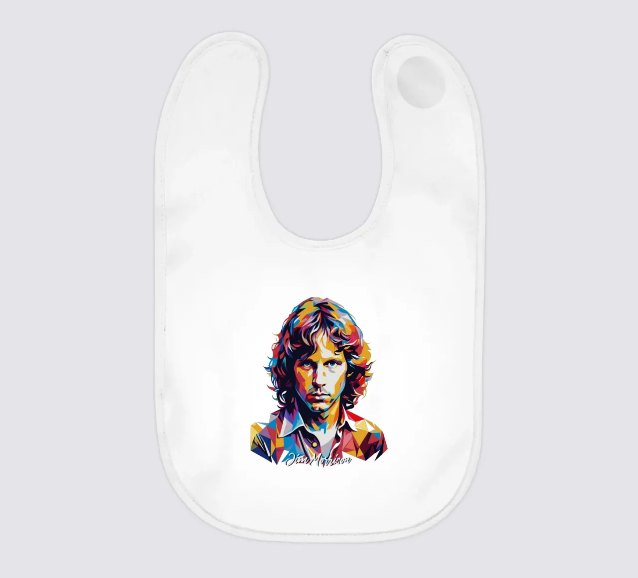 Ritratto di Jim Morrison in WPAP Pop Art bavaglino da vectorartnesia