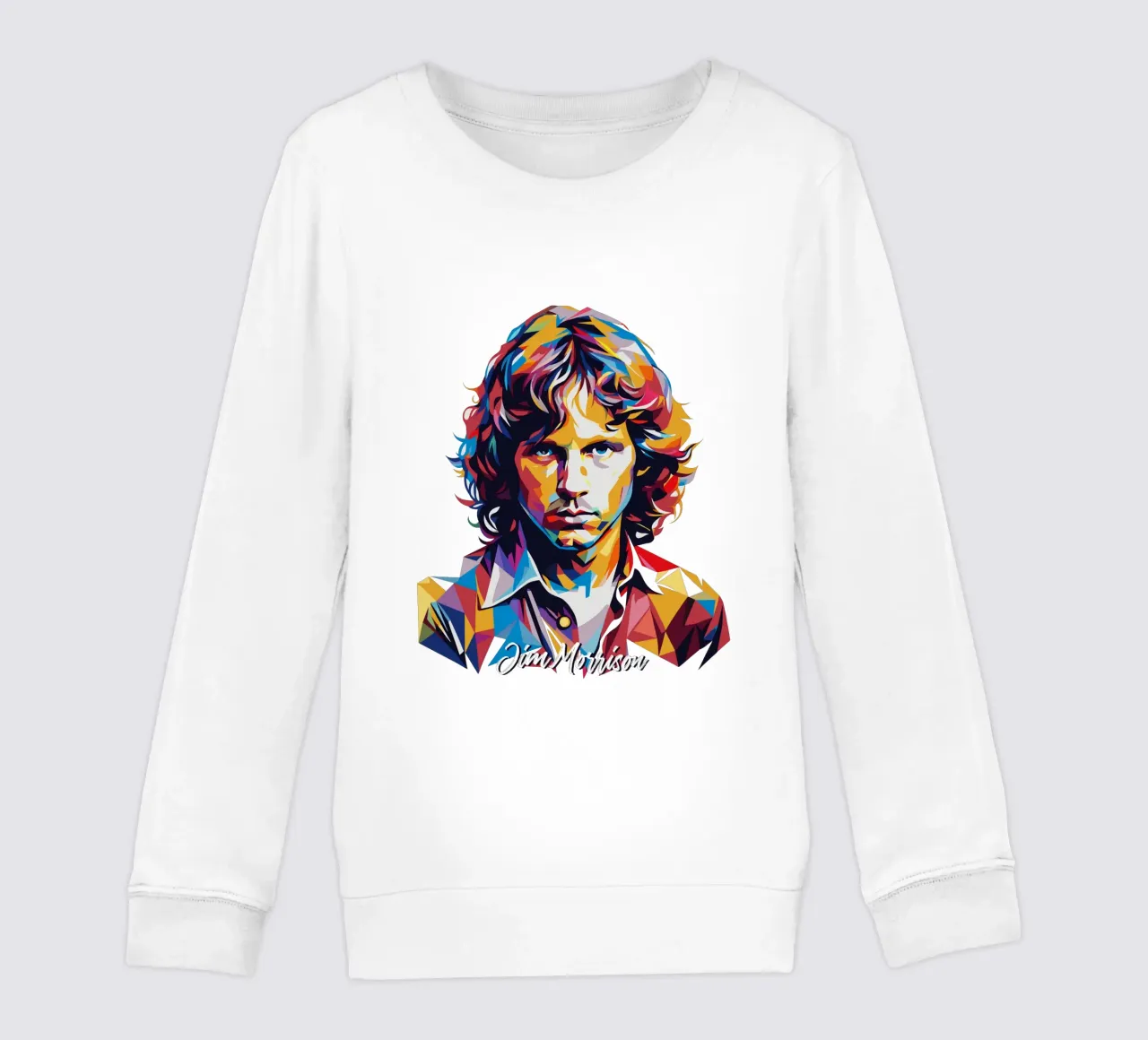 Ritratto di Jim Morrison in WPAP Pop Art felpa bambino da vectorartnesia