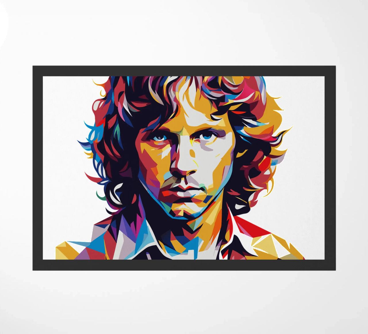 Ritratto di Jim Morrison in WPAP Pop Art zerbino da vectorartnesia