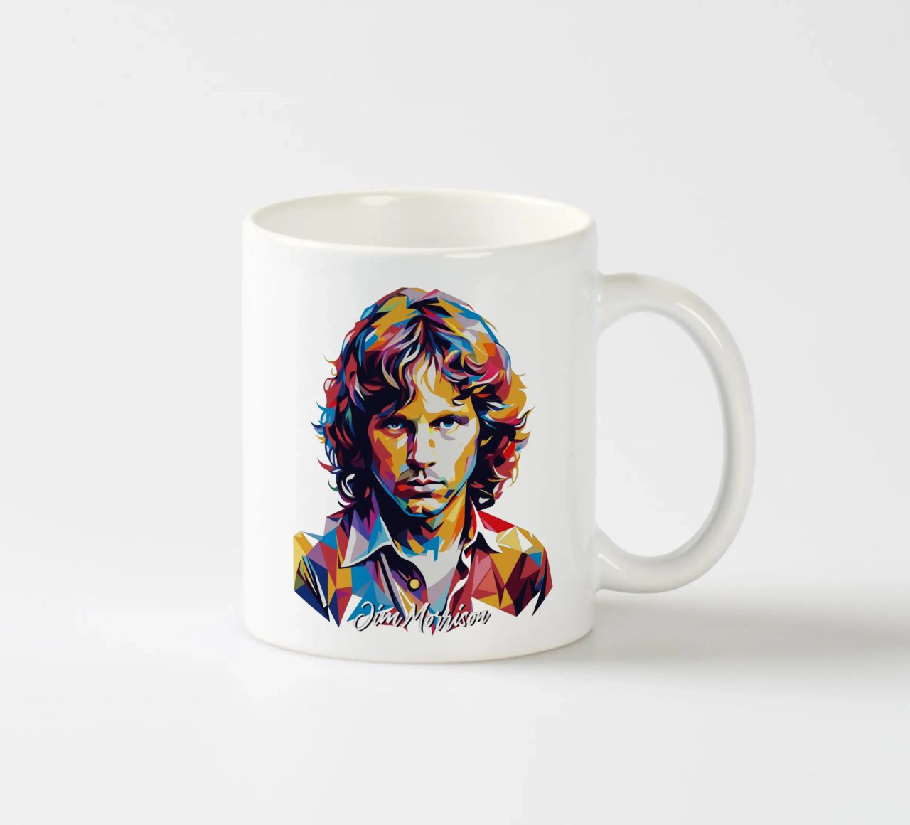Ritratto di Jim Morrison in WPAP Pop Art tazza in ceramica da vectorartnesia