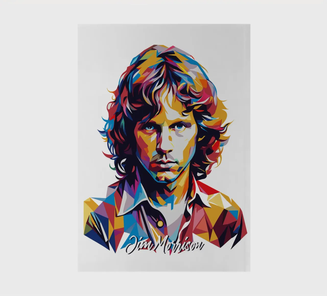 Jim Morrison Portrait in WPAP Pop Art notebook by vectorartnesia