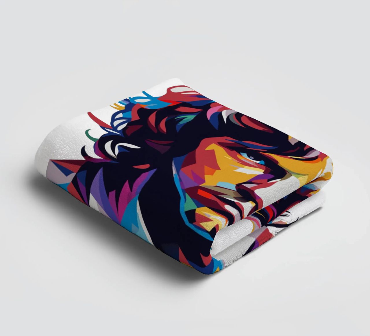 Ritratto di Jim Morrison in WPAP Pop Art asciugamano da bagno da vectorartnesia