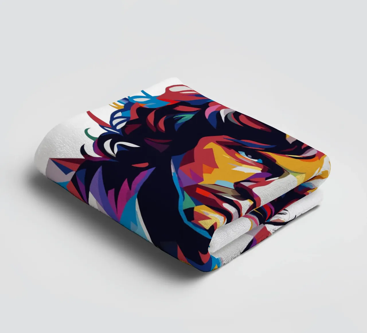 Ritratto di Jim Morrison in WPAP Pop Art asciugamano da bagno da vectorartnesia
