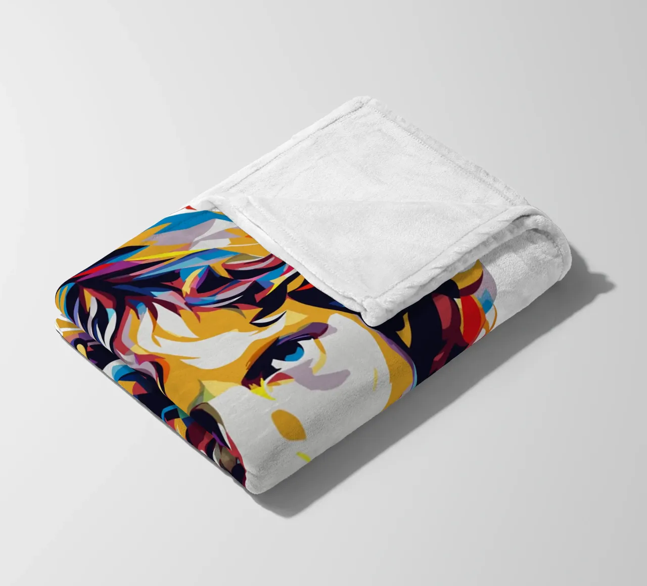 Ritratto di Jim Morrison in WPAP Pop Art coperta in pile da vectorartnesia