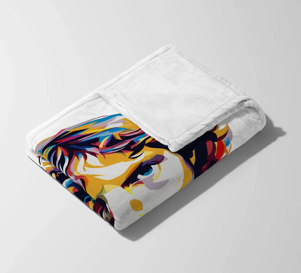 Ritratto di Jim Morrison in WPAP Pop Art coperta in pile da vectorartnesia