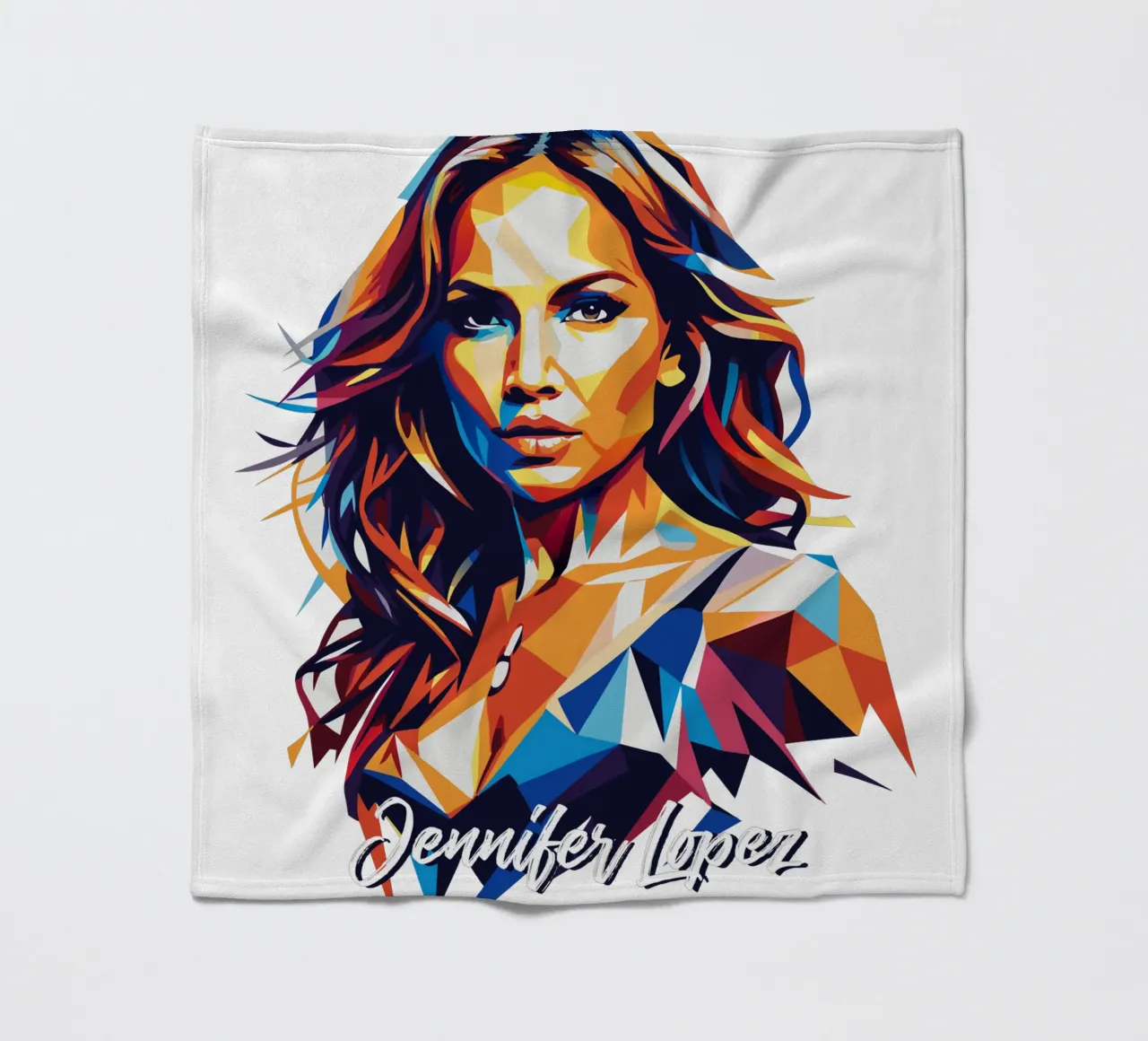 Jennifer Lopez Portrait in WPAP Pop Art coperta in pile da vectorartnesia