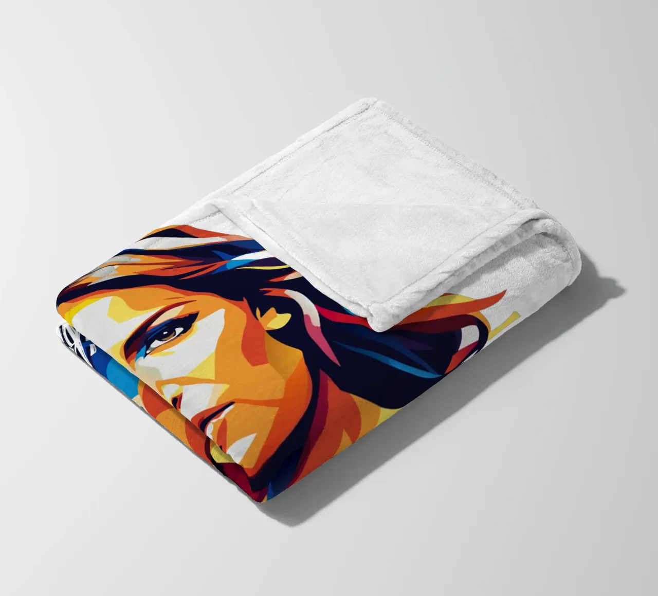 Jennifer Lopez Portrait in WPAP Pop Art coperta in pile da vectorartnesia