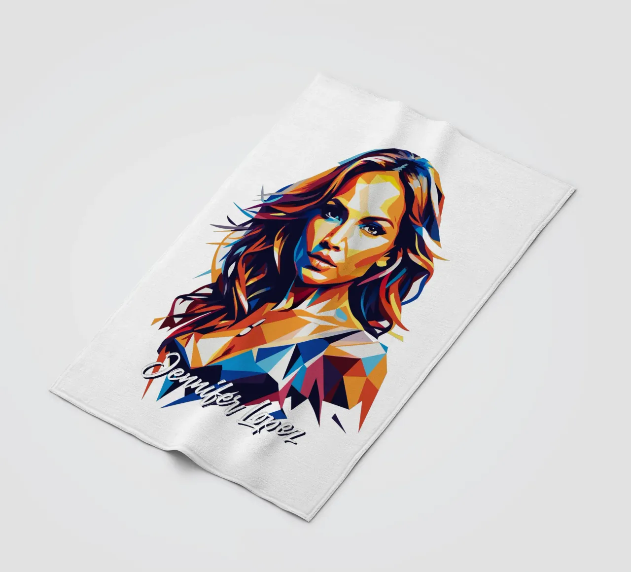 Jennifer Lopez Portrait in WPAP Pop Art coperta in pile da vectorartnesia