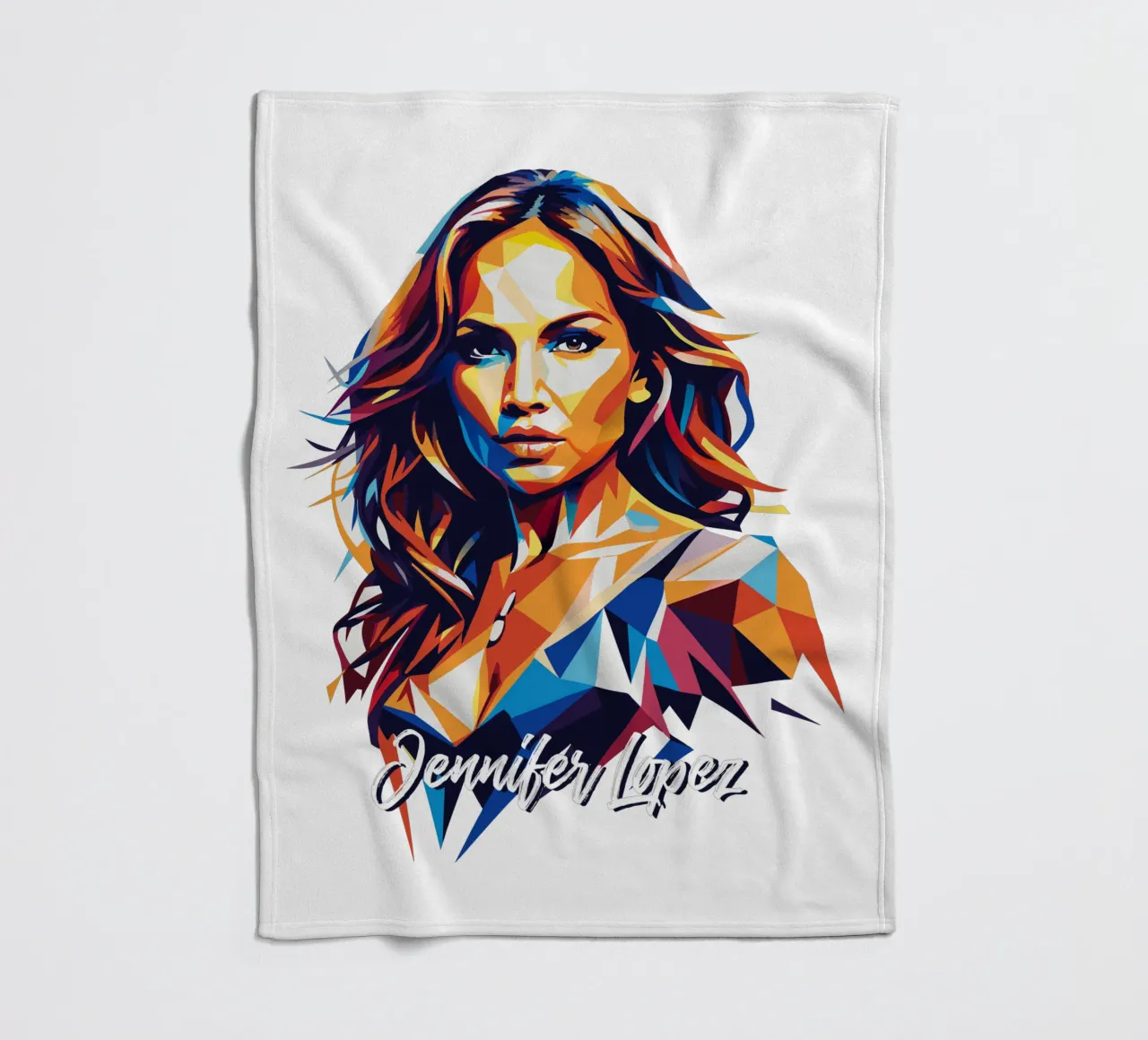 Jennifer Lopez Portrait in WPAP Pop Art coperta in pile da vectorartnesia