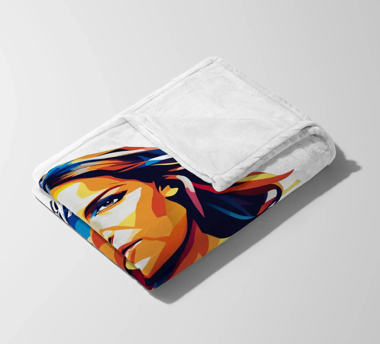 Jennifer Lopez Portrait in WPAP Pop Art coperta in pile da vectorartnesia