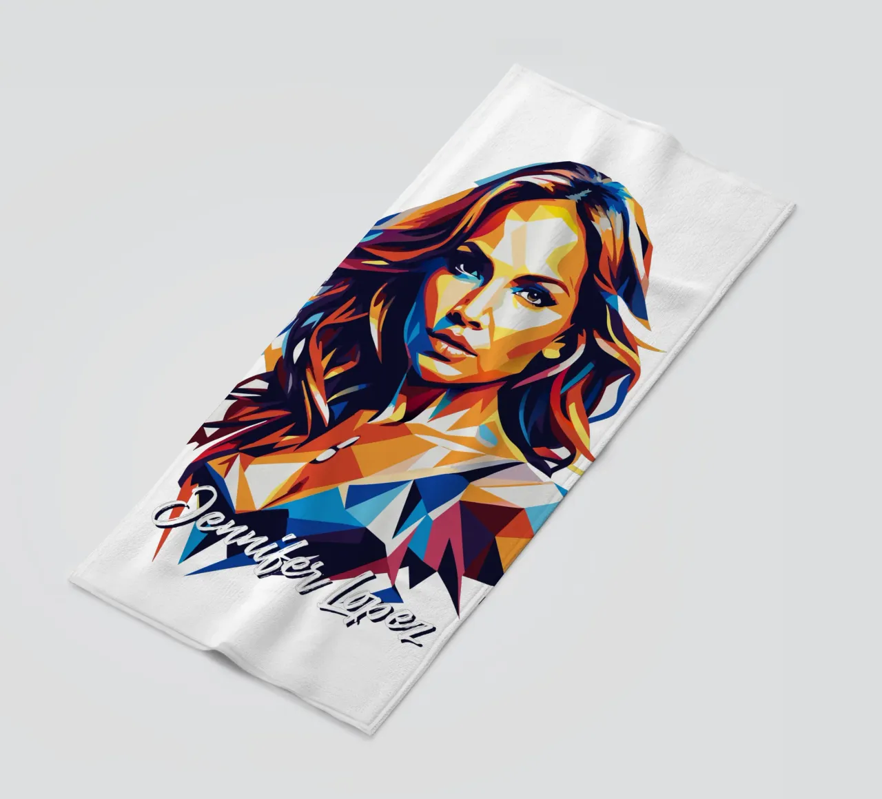 Jennifer Lopez Portrait in WPAP Pop Art telo mare da vectorartnesia