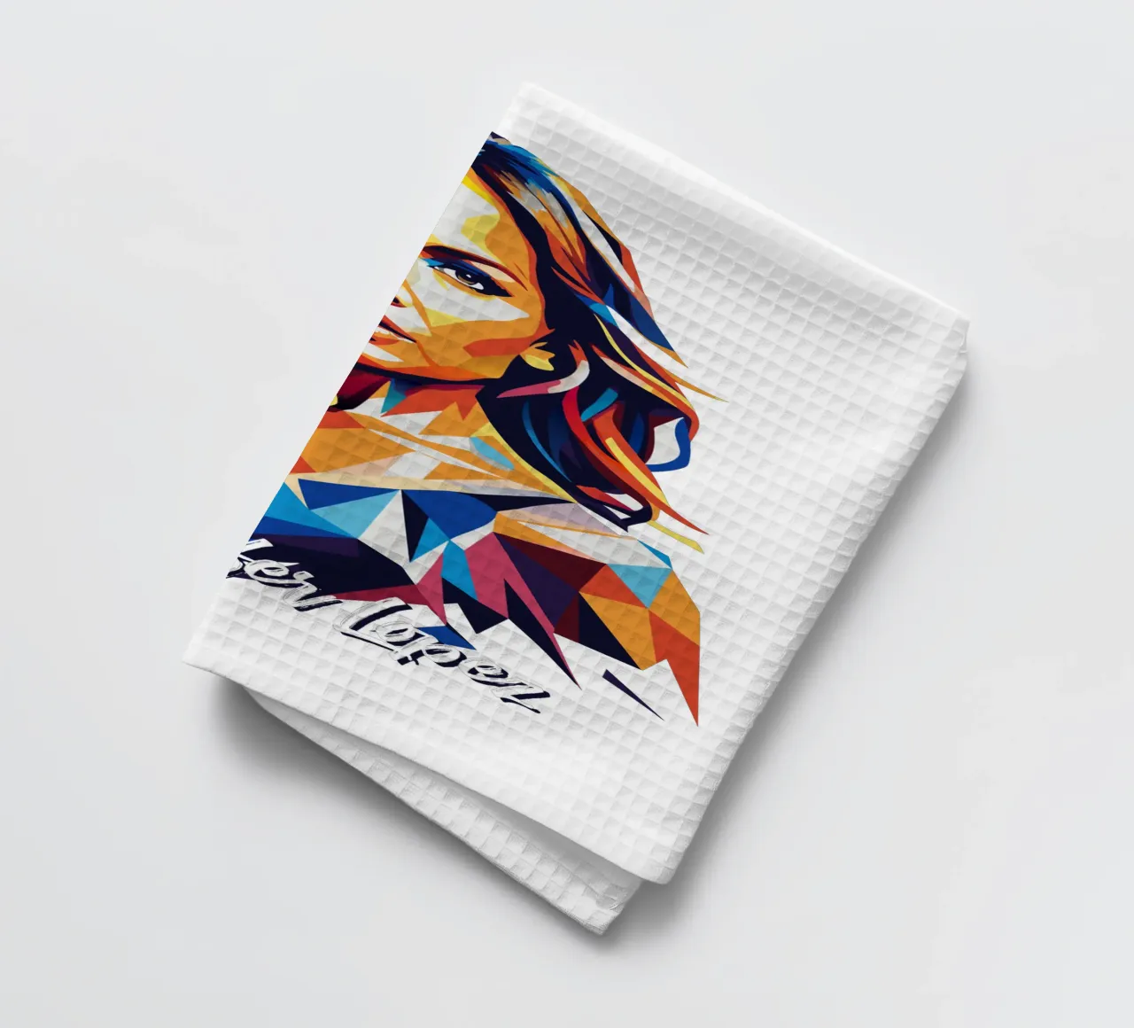 Jennifer Lopez Portrait in WPAP Pop Art canovaccio da cucina da vectorartnesia