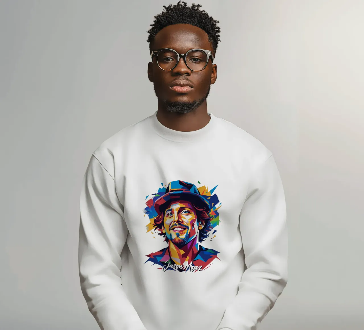 Jason Mraz Portrait in WPAP Pop Art felpa da vectorartnesia