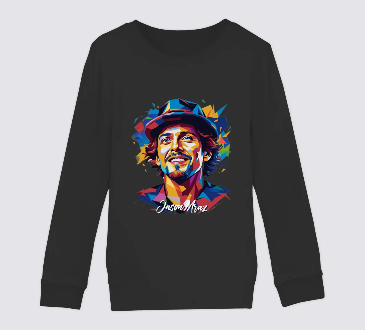 Jason Mraz Portrait in WPAP Pop Art felpa bambino da vectorartnesia