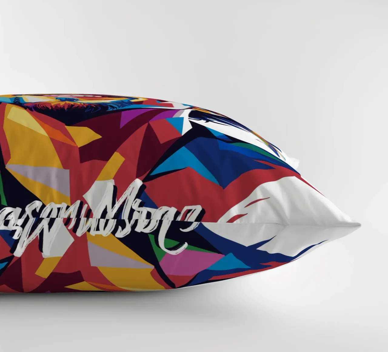 Jason Mraz Portrait in WPAP Pop Art cuscino da vectorartnesia