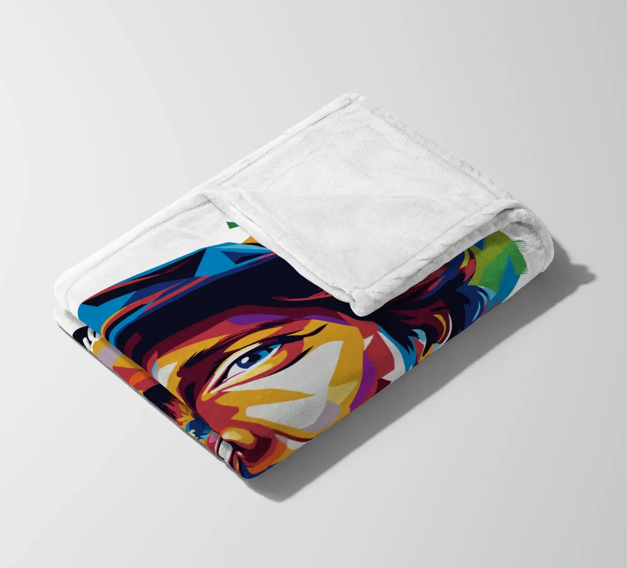 Jason Mraz Portrait in WPAP Pop Art coperta in pile da vectorartnesia