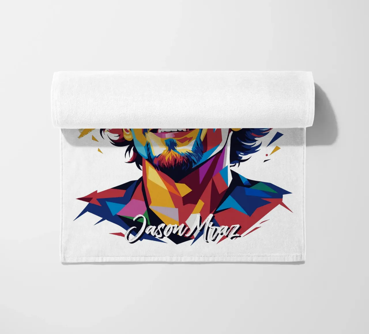 Jason Mraz Portrait in WPAP Pop Art telo mare da vectorartnesia