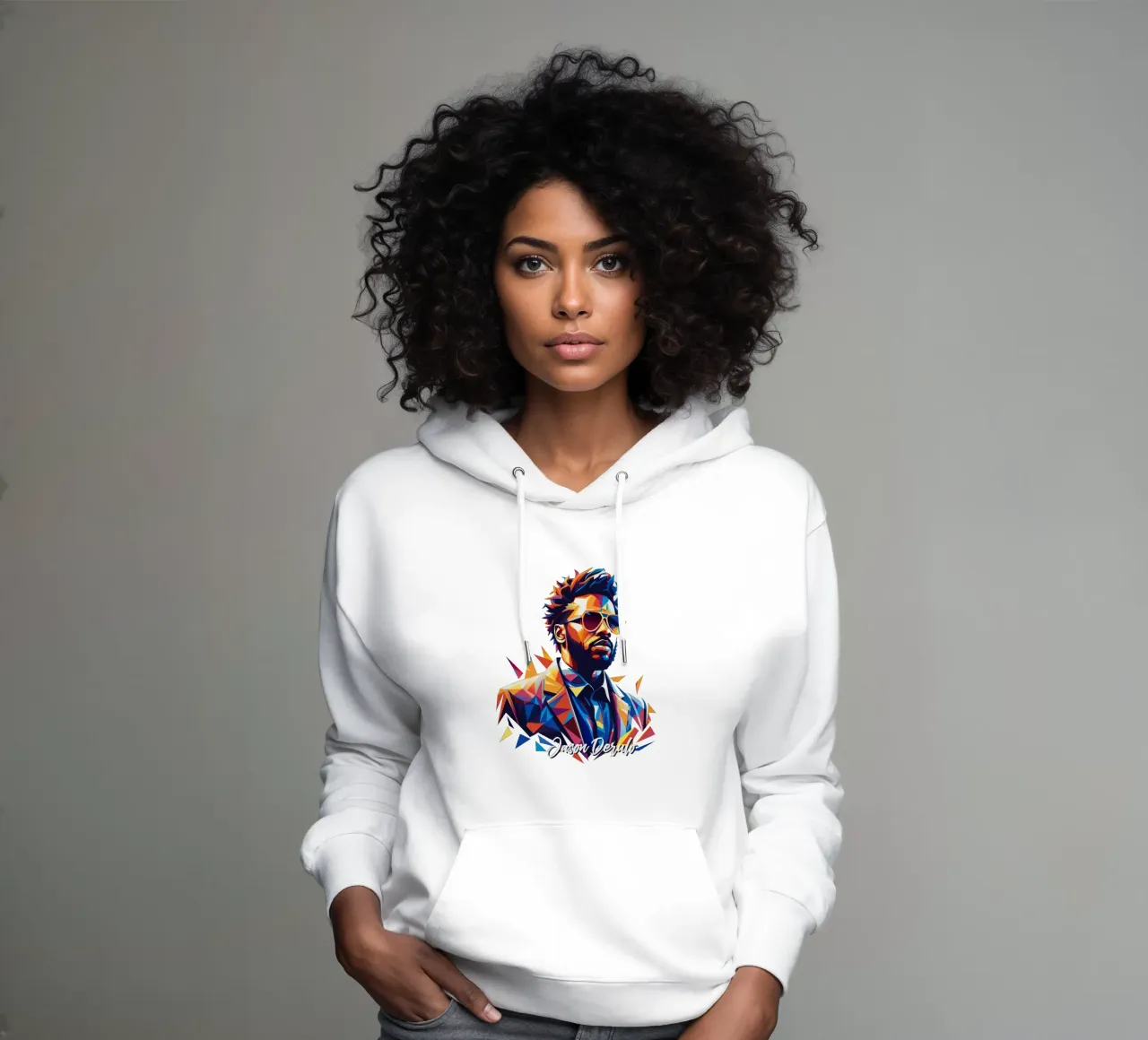 Jason Derulo Portrait in WPAP Pop Art sweat à capuche de vectorartnesia