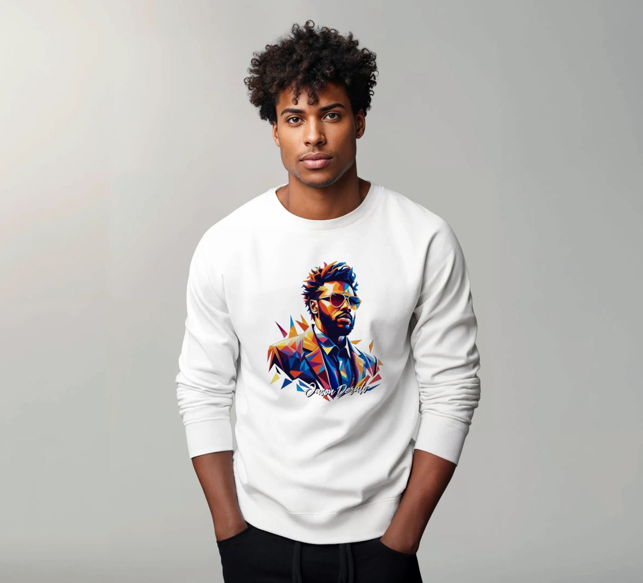 Jason Derulo Portrait in WPAP Pop Art felpa da vectorartnesia