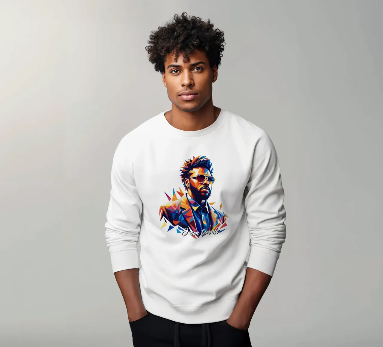 Jason Derulo Portrait in WPAP Pop Art felpa da vectorartnesia