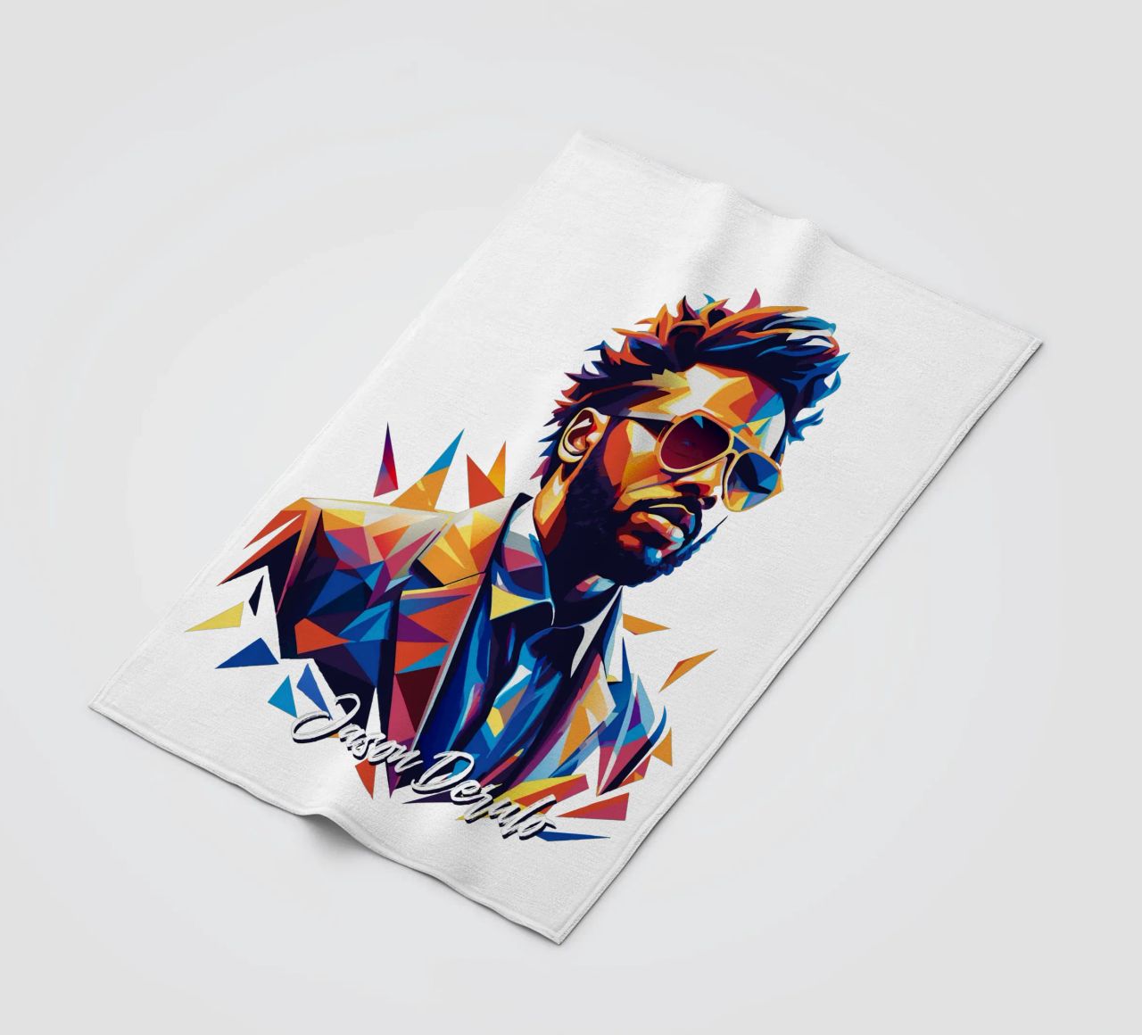 Jason Derulo Portrait in WPAP Pop Art coperta in pile da vectorartnesia
