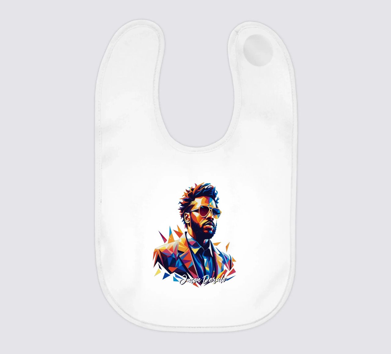 Jason Derulo Portrait in WPAP Pop Art bavaglino da vectorartnesia