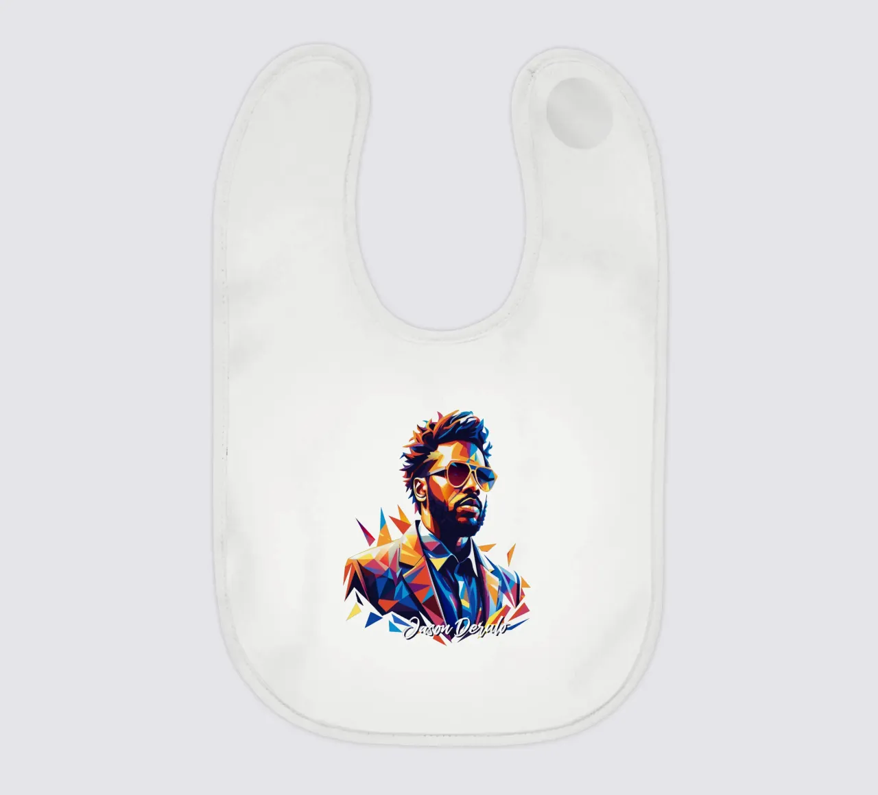 Jason Derulo Portrait in WPAP Pop Art bavaglino da vectorartnesia