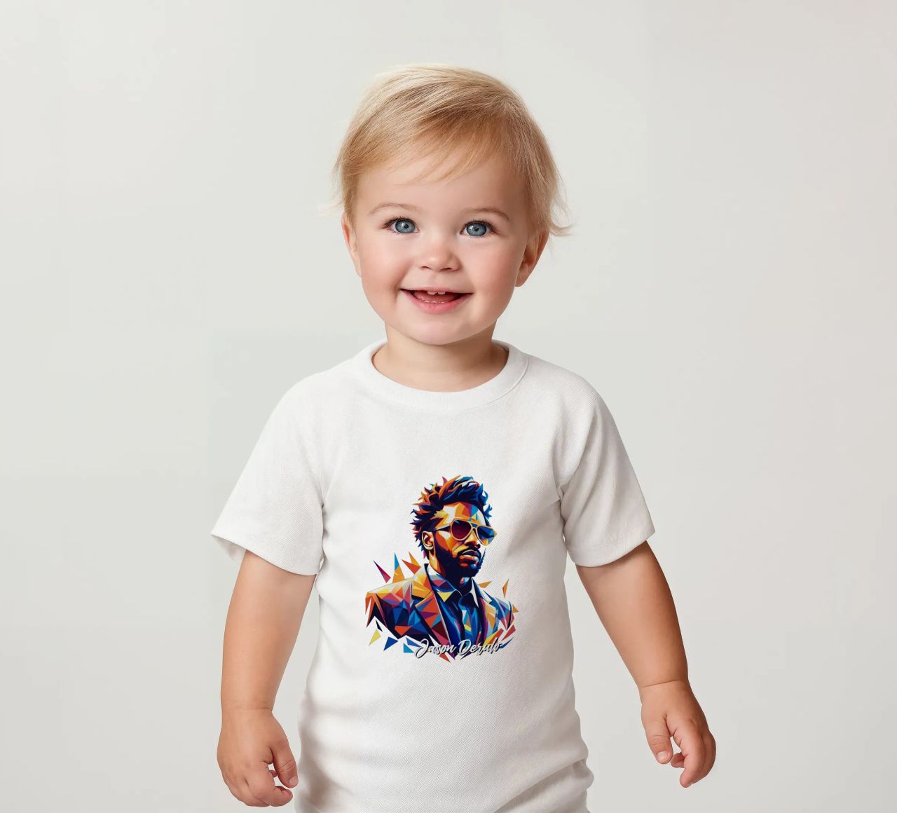 Jason Derulo Portrait in WPAP Pop Art maglietta neonato da vectorartnesia