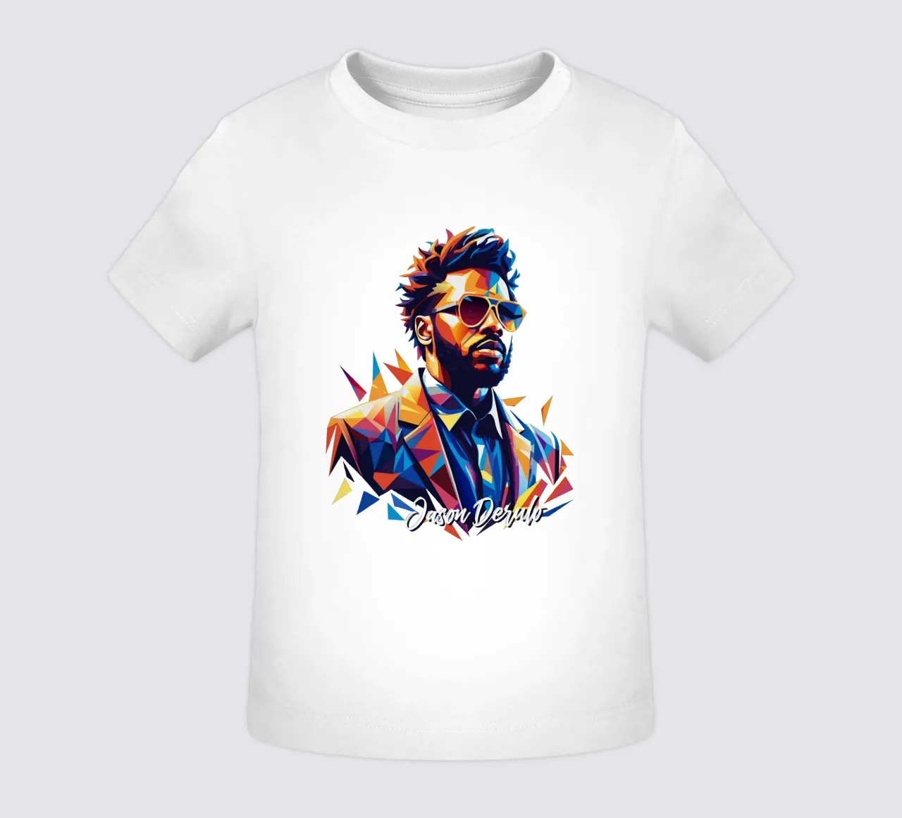 Jason Derulo Portrait in WPAP Pop Art maglietta neonato da vectorartnesia