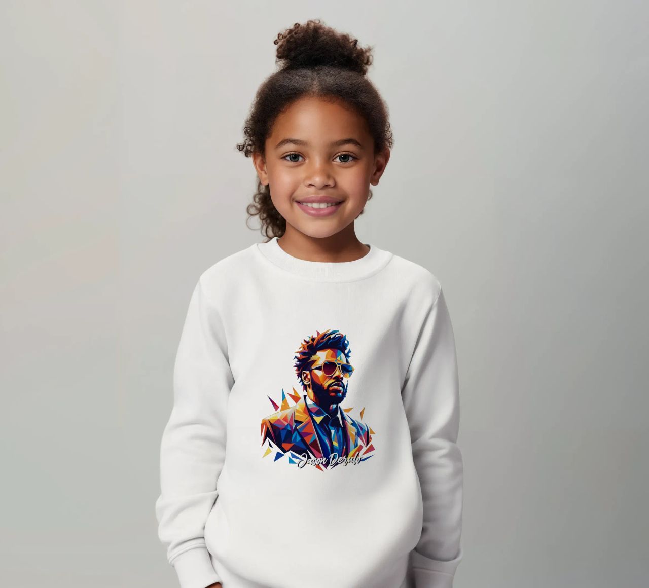 Jason Derulo Portrait in WPAP Pop Art felpa bambino da vectorartnesia