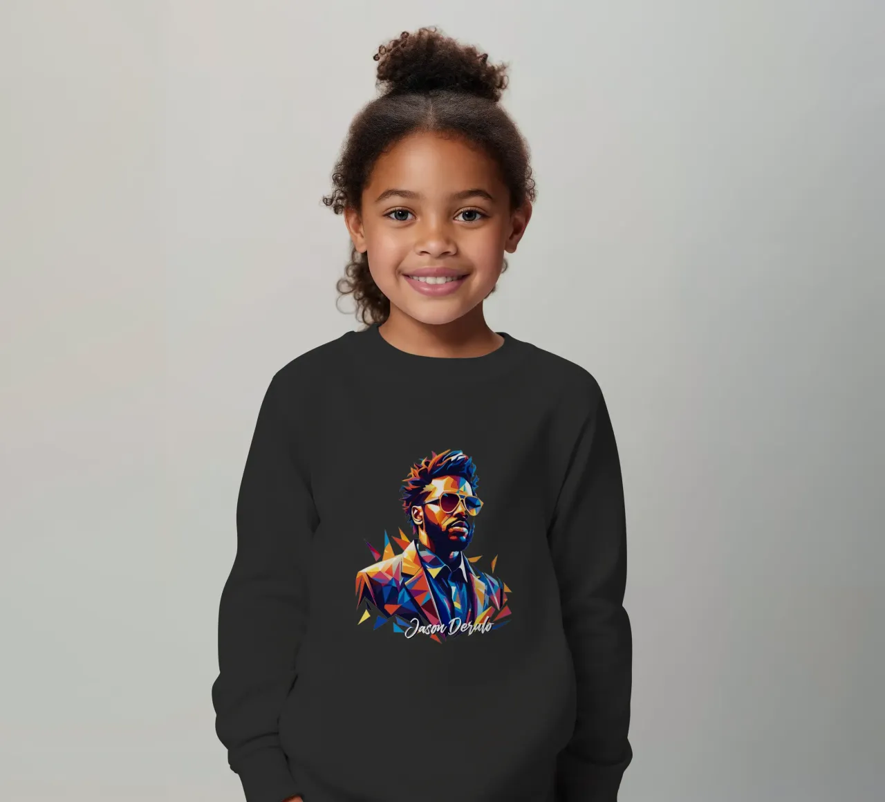 Jason Derulo Portrait in WPAP Pop Art felpa bambino da vectorartnesia