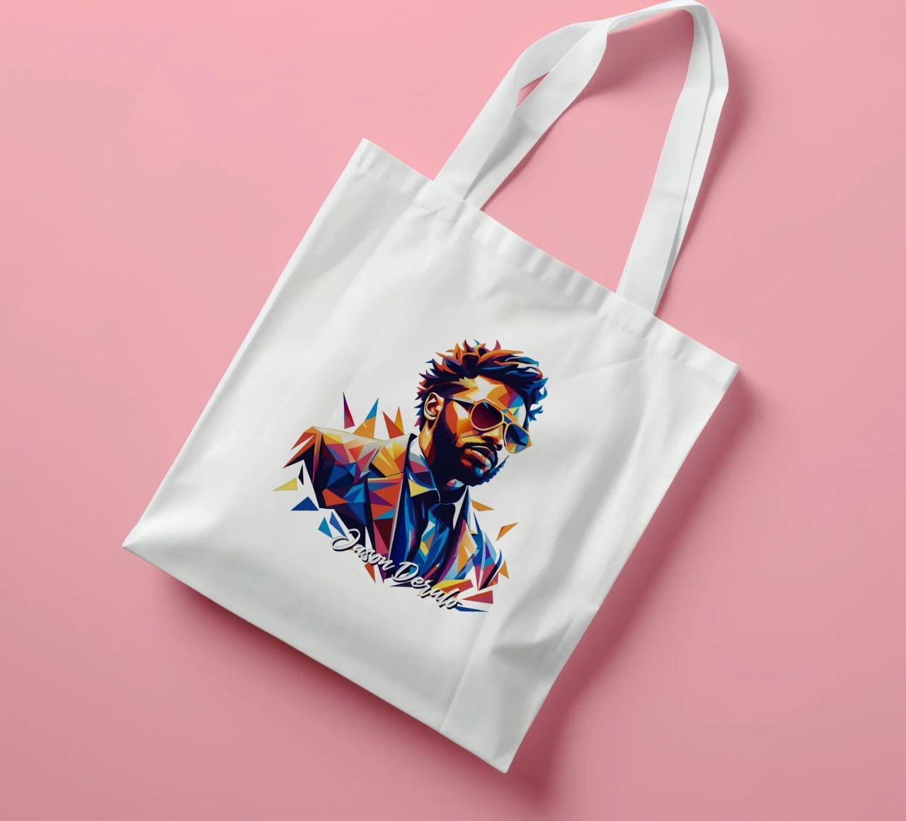 Jason Derulo Portrait in WPAP Pop Art borsa in juta da vectorartnesia