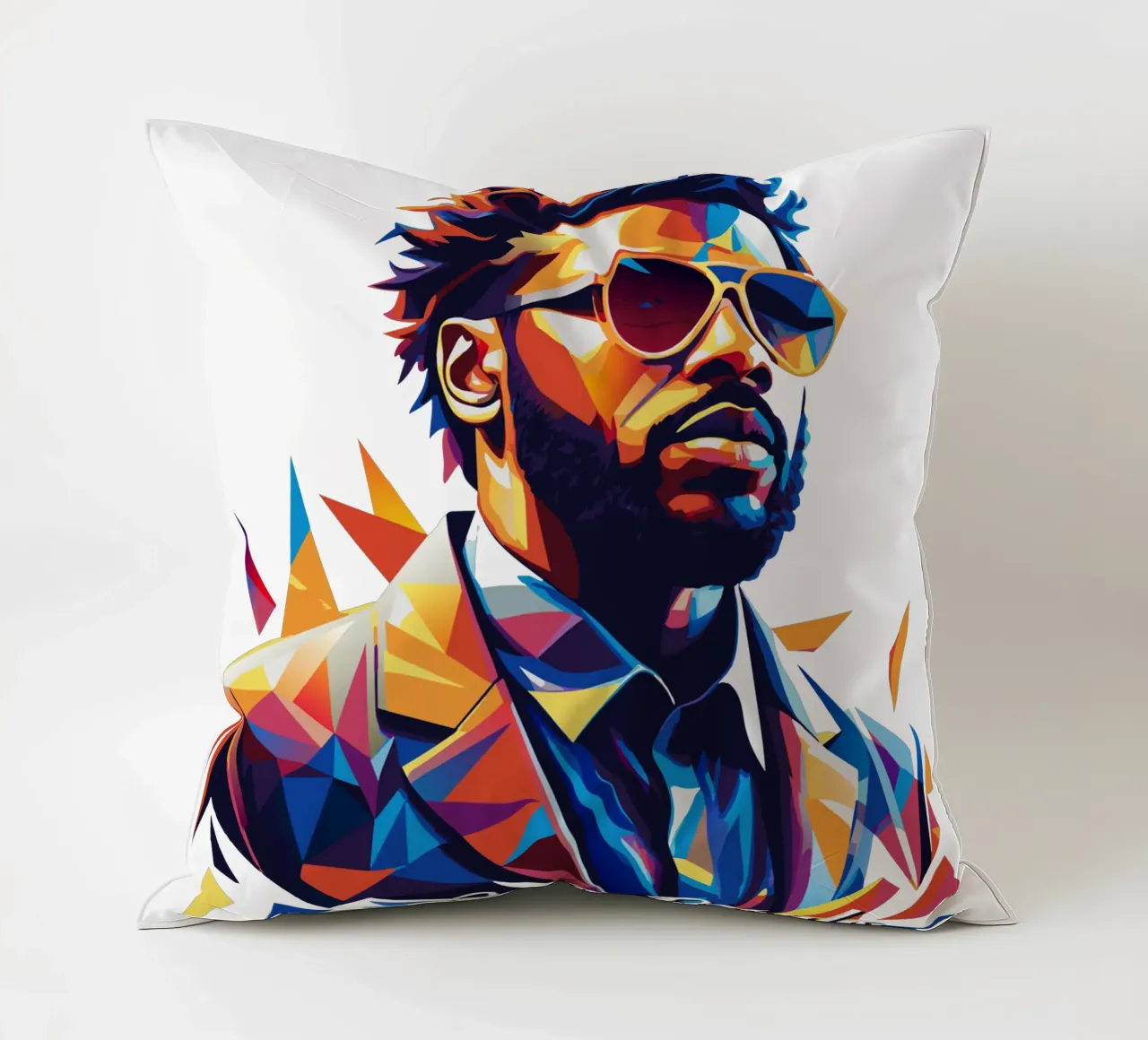 Jason Derulo Portrait in WPAP Pop Art cuscino da vectorartnesia