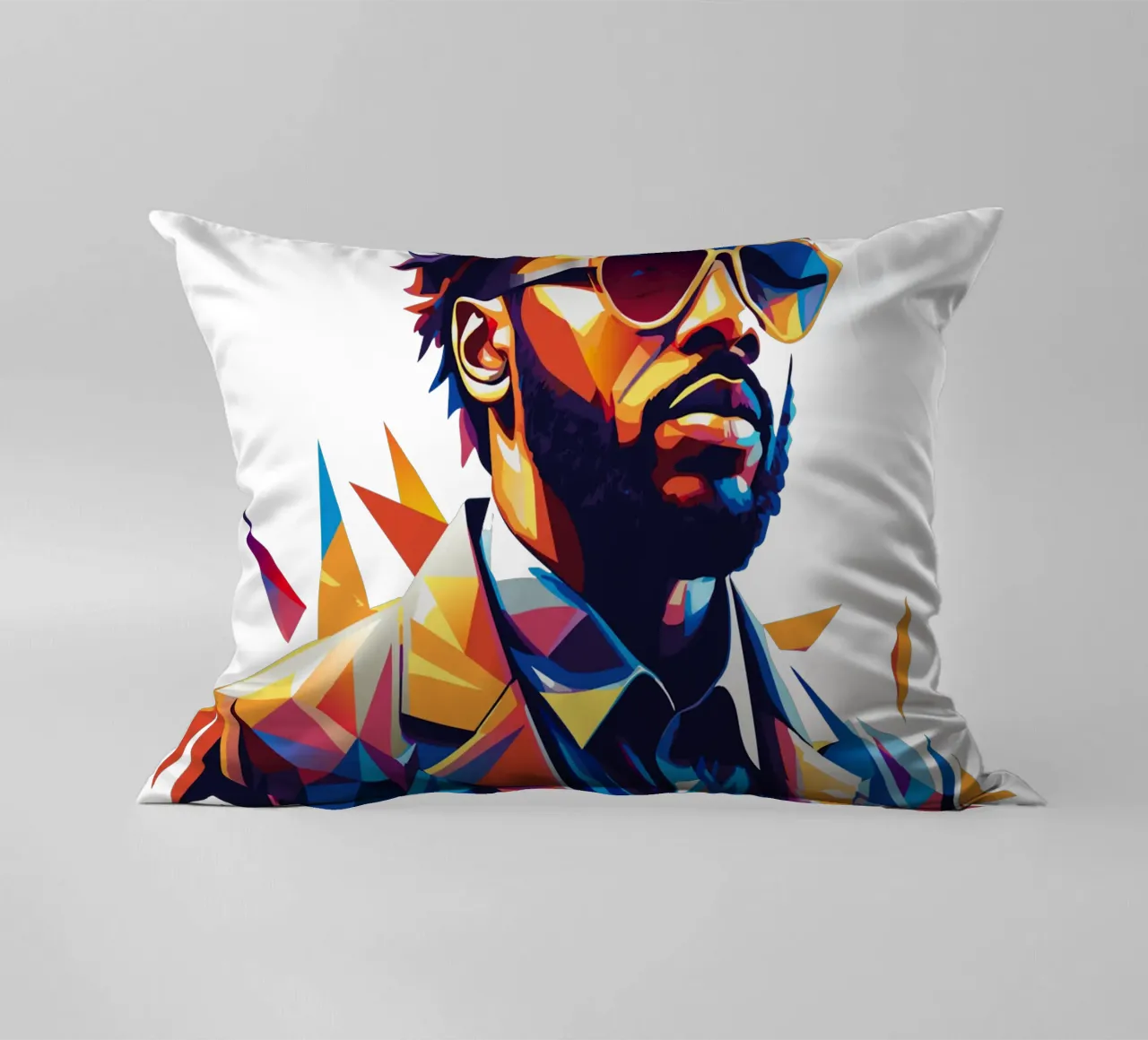 Jason Derulo Portrait in WPAP Pop Art Kissen von vectorartnesia