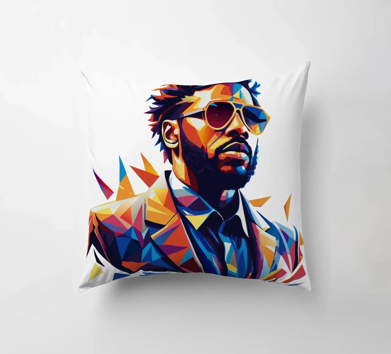 Jason Derulo Portrait in WPAP Pop Art cuscino da vectorartnesia