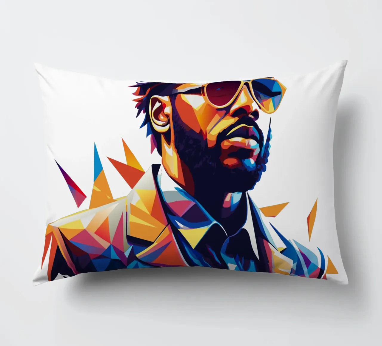 Jason Derulo Portrait in WPAP Pop Art cuscino da vectorartnesia