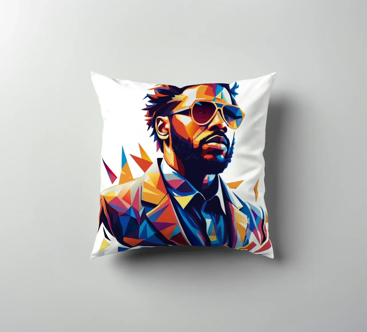 Jason Derulo Portrait in WPAP Pop Art cuscino da vectorartnesia